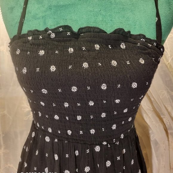 Summer Halter Midi Dress Black and White Floral Old Navy S - Picture 4 of 10